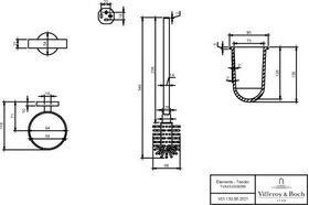 V&B WC-Bürstengarnitur ELEMENTS TENDER 94x118x353mm, Wd-mon, rund chr