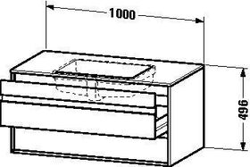 Duravit Waschtischunterbau KETHO 500x1000x496mm basalt matt