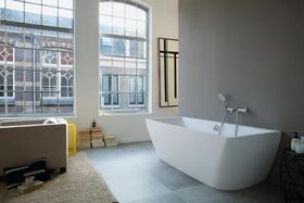 Duravit Badewanne DURASQUARE 180x80 Vorwandver 2 Rückenschrägen weiß