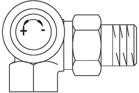 OV Thermostatventil Baureihe AQ M 30x1,5, Winkel-Eck DN 15, links