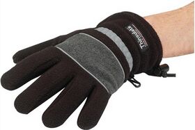 Handschuhe Fleece Gr.XXL schwarz/grau 100%PES wasserdicht mit Thinsulate, 1 Paar