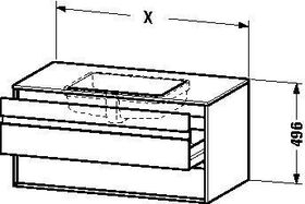 Duravit Waschtischunterbau KETHO 550x800x496mm betongrau matt