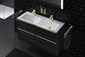 Duravit Push-open Ventil für Waschtisch mit Überlauf gold poliert