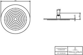 V&B Regenbrause UNIVERSAL SHOWERS 252x252x56mm, Deckenmontage, rund chrom