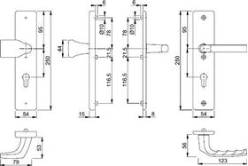 Schutzgarnitur Birm.78G/2222A/2440/1117 Alu.F2 72mm 37-42mm HOPPE