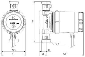 Grundf Zirkulationspumpe COMFORT 230 V, G 1Zoll, 140mm UP 15-14 BXA PM