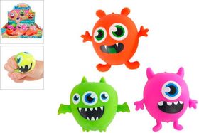 Quetschball Monster 6cm, 3-fach sortiert