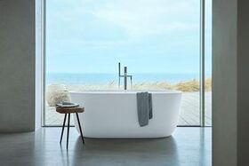 Duravit Badewanne Soleil by Starck 1600x800 freist zwei Rückenschrägen weiß