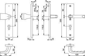 Schutzgarnitur London 78G/2221/2410/113 Alu.F2 92mm 66-71mm HOPPE