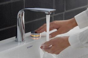 Duravit 2-Loch-Elektronikbatterie D.1 M mit Einbaunetzteil chrom