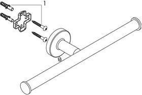 HG Ersatzpapierhalter LOGIS UNIVERSAL Wandmontage chrom