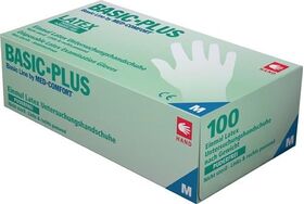 Einw.-Handsch.Basic Plus Gr.M hellbeige Latex EN 455 PSA I 100 St./Box AMPRI