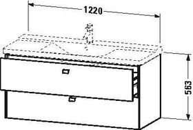 Duravit Waschtischunterbau BRIOSO Gri Frontfarbe 561x1220x479mm lichtbl ma