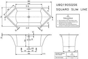 V&B Whirlpoolsystem SQUARO Slim Line Combipool Entry Tech. Pos 2 we