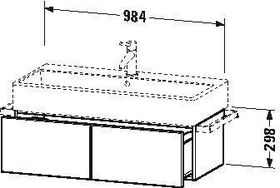 Duravit Waschtischunterbau VERO AIR 298x984x431mm cappuccino hochglanz