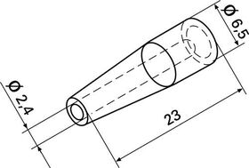 Entlötspitze VAC X ESD f.Entlötgerät Gebinde à 2 St.ERSA