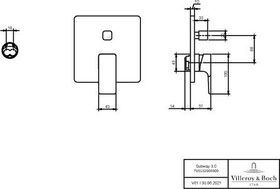 V&B Fertigmontageset SUBWAY 3.0 EH-Wannenb 165x165x51mm chrom