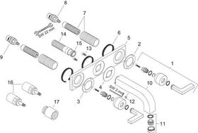 3-Loch Waschtischarmatur AXOR CITTERIO DN 15 UP m Al 226mm Hebelgr u Pl bru bro