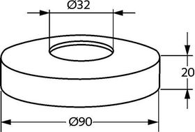 Kludi Messing-Rosette 90x20mm chr