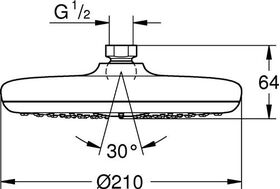 GROHE Kopfbrause Tempesta 210 d= 210mm chr
