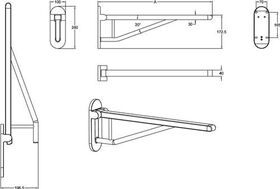 V&B Klappgriff ViCare Design verchr 750mm