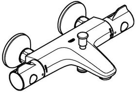 Thermostat-Wannenbatterie GROHTHERM 800 1/2Zoll chr
