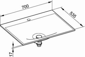 Keuco Varicor-WT EDITION 11 PLANNING m 1L-Boh 700x17x535mm arktis sdm