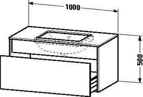 Duravit Waschtischunterbau DURASTYLE 550x1000x500mm weiß matt/basalt matt