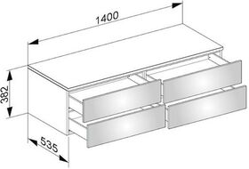 Keuco Sideboard EDITION 400 Hö je 180mm 1400x382x535mm NB