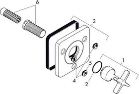 Ab-/Umstellventil AXOR CITTERIO E T/Q UP 12x12 stainless steel optic