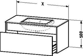 Duravit Waschtischunterbau DURASTYLE 550x800x500mm leinen/weiß matt