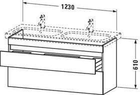 Duravit Waschtischunterbau DURASTYLE 448x1230x610mm eiche natur / weiß matt