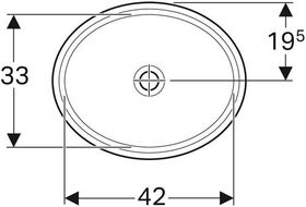 Geberit Unterbauwaschtisch VariForm ov 480x390mm o HL o ÜL Use glasiert weiß