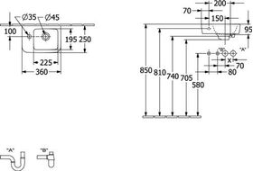 V&B Handwaschbecken O.NOVO COMPACT 360x250mm Be re o ÜL we AntiBac C+