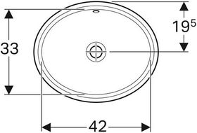 Geberit Unterbauwaschtisch VariForm ov 480x390mm o HL m ÜL Use glasiert weiß