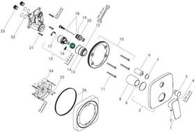 HG Fertigmontageset LOGIS für Unterputz Wannenmischer chrom