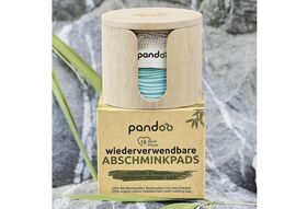 PANDOO Abschminkpads 18er Pack 18 Pads, 1 Waschbeutel, 1 x Bambus-Box