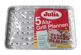 JULIA Grillpfanne Aluminium 34x22x27cm 5er Pack