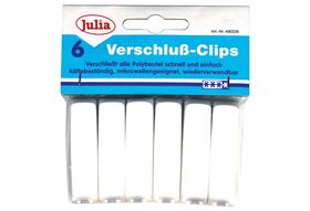 JULIA  Verschluss-Klemmen 6St weiß - 5 VPE