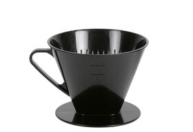 WÜLLNER & KAISER Kaffeehandfilter 1x4 mit 2 Löchern schwarz