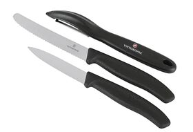 VICTORINOX Gemüsemesser-Set schwarz 1 Satz 3 teilig 3teilig