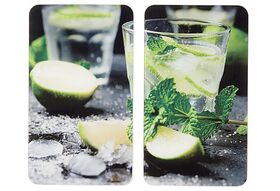 WENKO Herd-Abdeckplatte Mojito Glas 52x30cm 2Stück 2er Pack