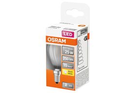 OSRAM LED Tropfenlampe 2,5W E14 ma.250LM