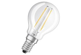 OSRAM LED Tropfenlampe P25 2,5W klar E14