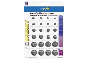 HEITECH Knopfzellen-Sortiment 'Alkaline & Lithium' 24 Stück