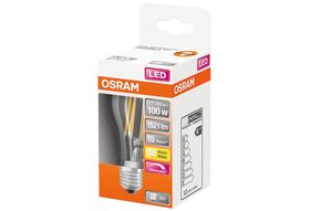 OSRAM LED Birnenlampe E27 12W 1521lm klar dim