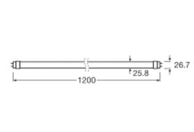 OSRAM LED TUBE T8 1200 mm 15 W 1800lm 4000K KVG