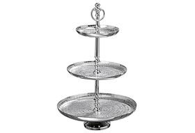 BOLTZE Deko-Etagere Detroit Aluminium 3 Ebenen 48cm Ø31cm