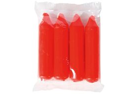 Adventskerze 10cm Ø2,2cm rot 4 Pack