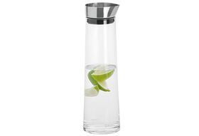 blomus Wasserkaraffe Acqua Edelstahl matt/Glas/Silikon 1000 ml 30cm Ø9cm